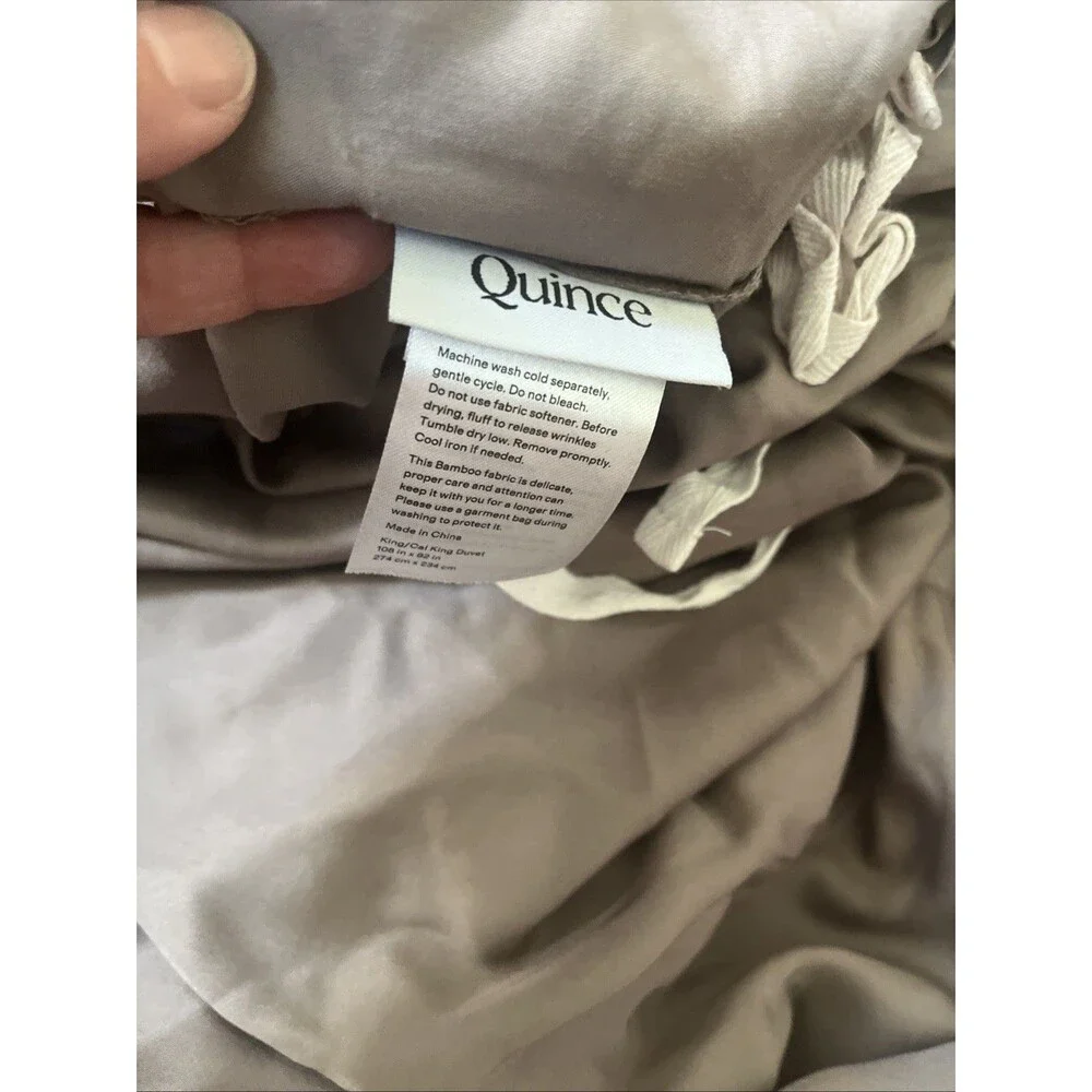 Bamboo Duvet Cover, King/Cal King, Stone